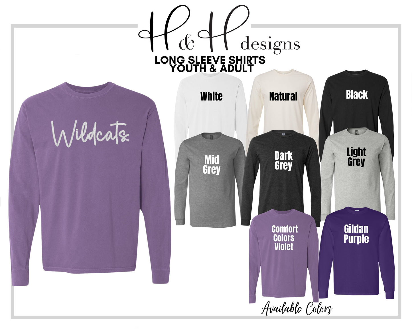 Embroidered PUFF Wildcats Script ~ HHKSU159 ~ Licensed K-State Apparel
