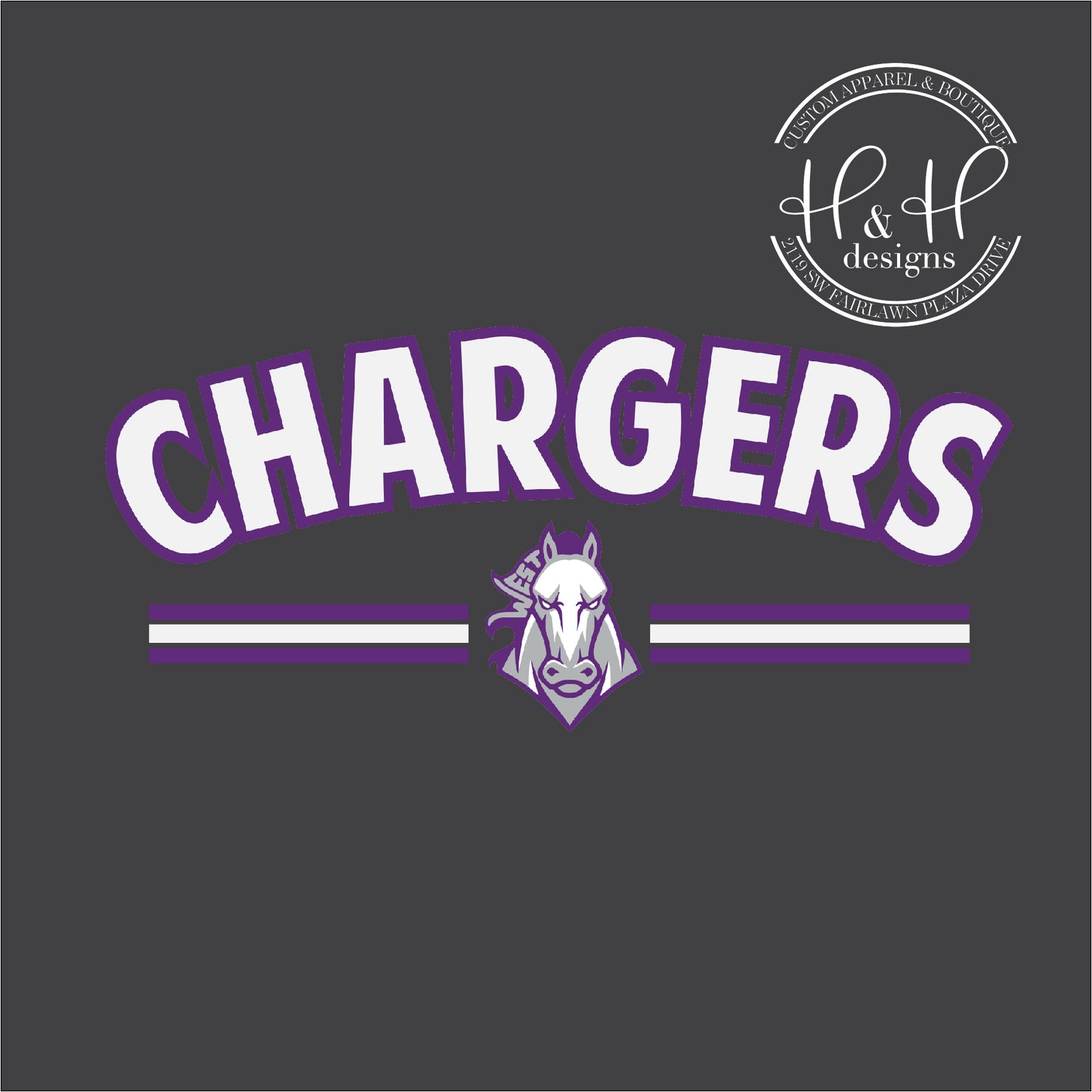 Chargers Mock Patch Triple Line
