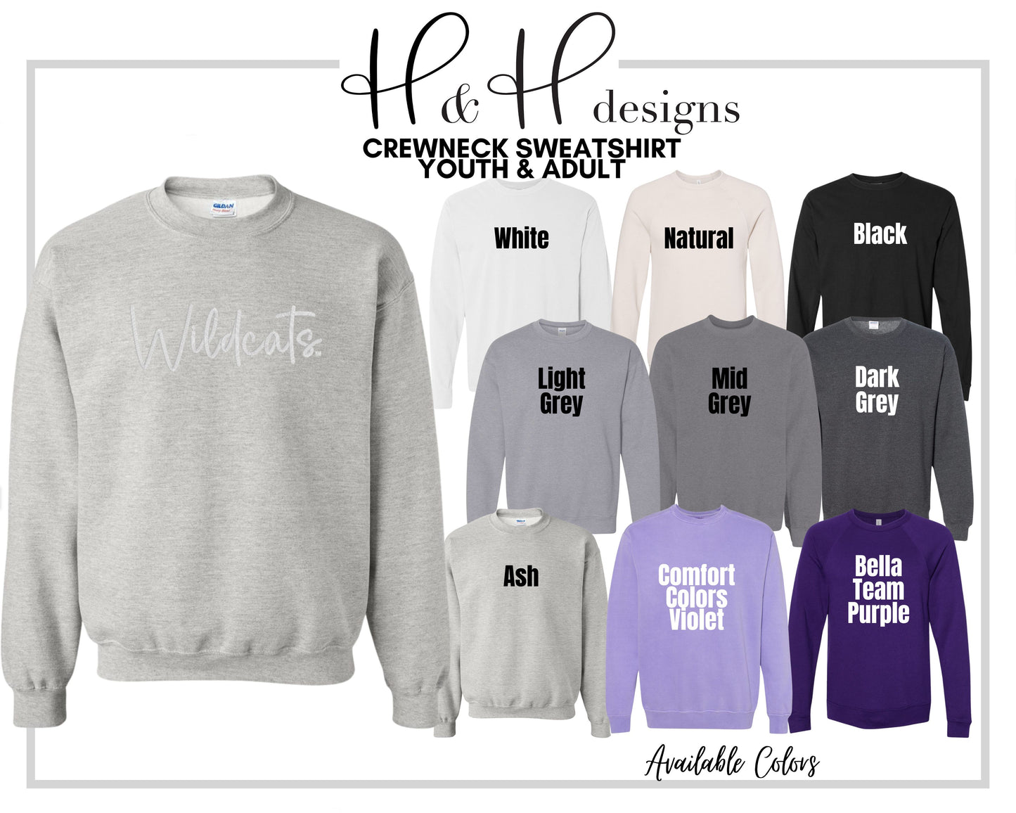 Embroidered PUFF Wildcats Script ~ HHKSU159 ~ Licensed K-State Apparel