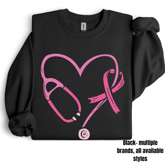 Healthcare Heart on Black ~ St. Francis Race Against Breast Cancer Fundraiser