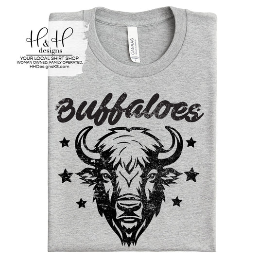Buffaloes Distressed Script ~ HH761