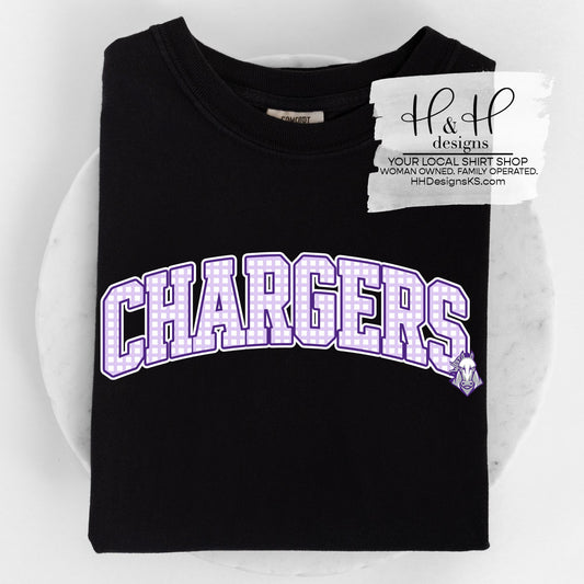Chargers Plaid Arch ~ Customize for your sport or club! ~ HH972
