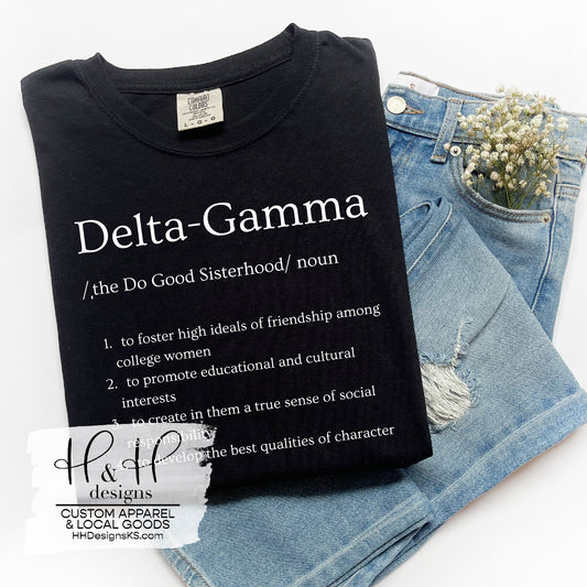 Delta Gamma Definition - Licensed Delta Gamma Apparel - HHDG109