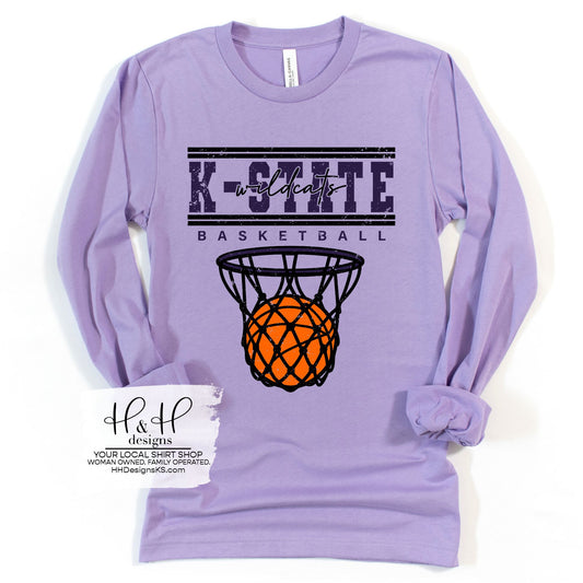 K-State Wildcats Double Lined Basketball ~ Licensed Apparel ~ HHKSU207