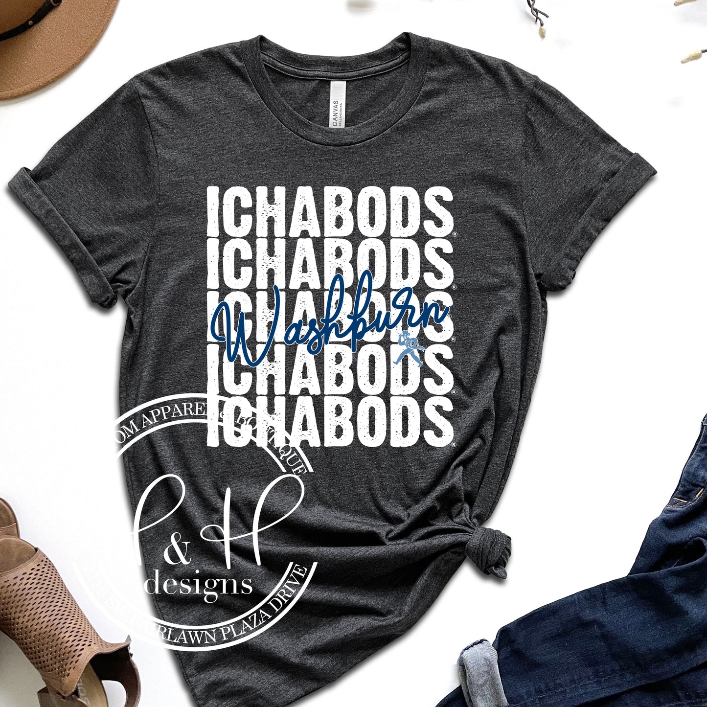Distressed Ichabods Stack - HHWU104 - Licensed Apparel