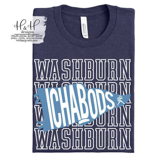 Washburn Ichabods Pennant Stack~ Licensed Apparel ~ HHWU197