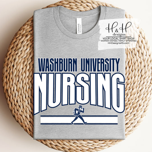 Washburn University Nursing Warp ~ Licensed Apparel ~ HHWU232