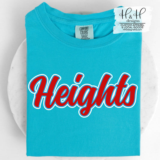 Heights Double Outline Script