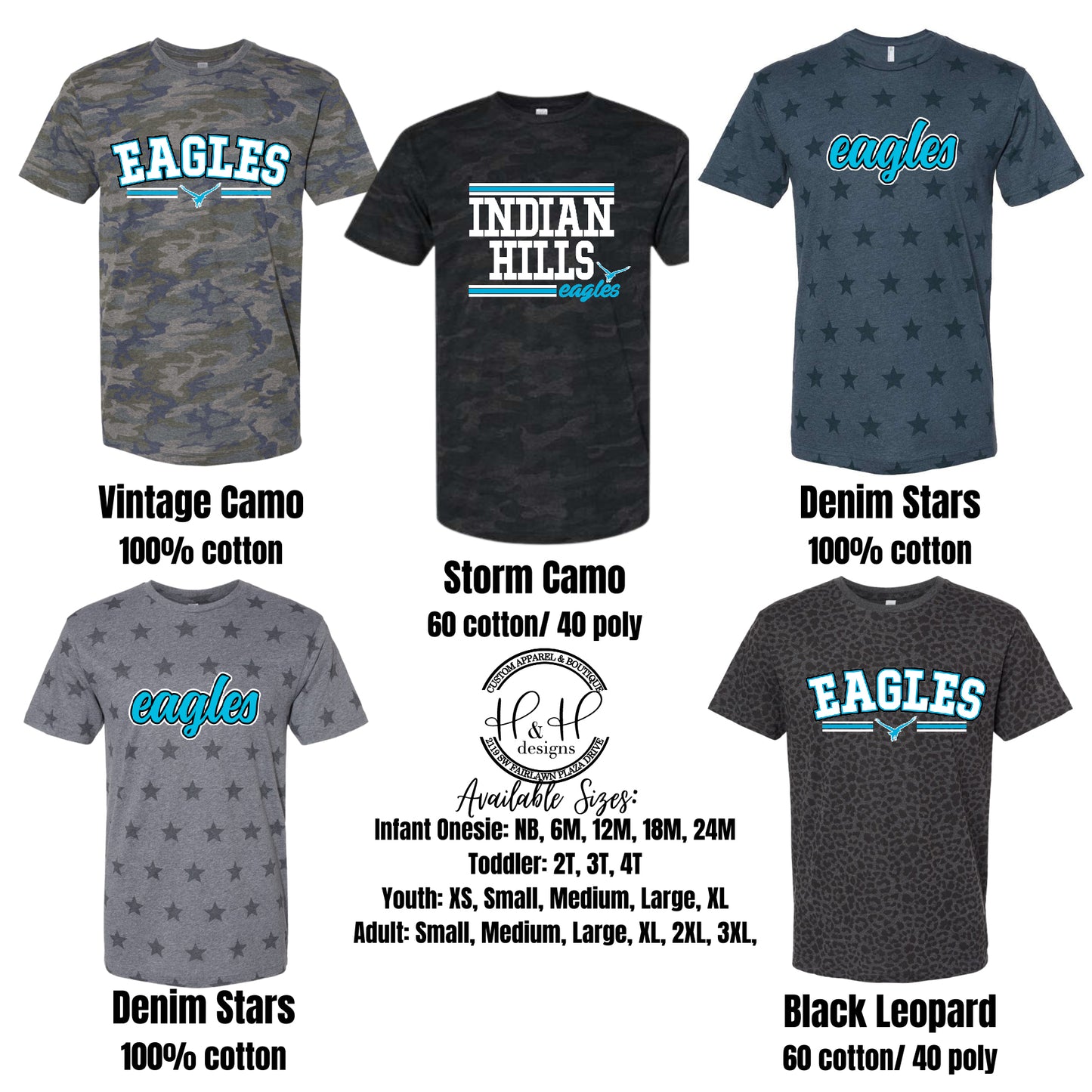 Indian Hills PTO Fundraiser- Patterned Tee Options!