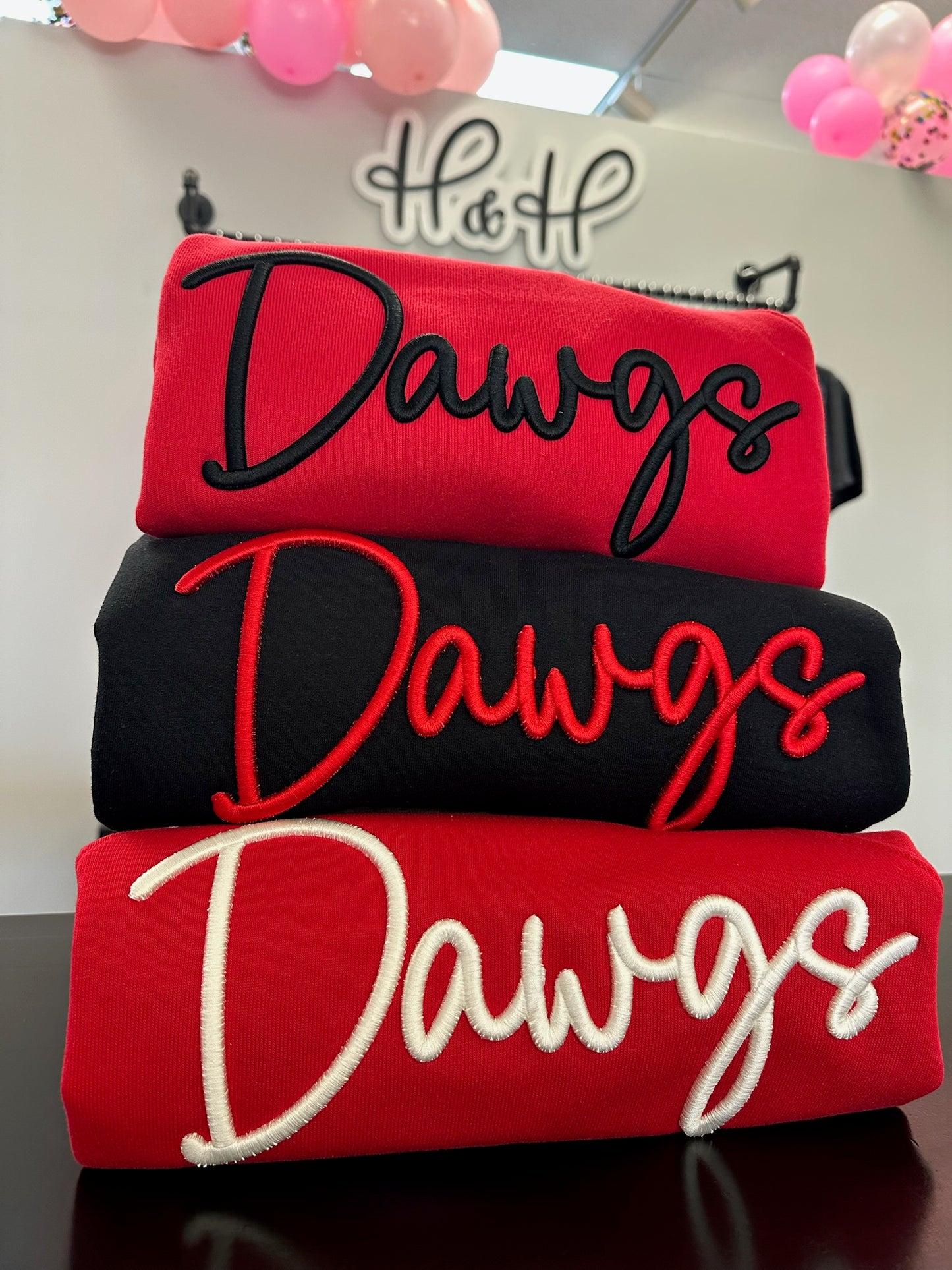 Dawgs Puff ~ 3D Script Embroidery ~ Rossville