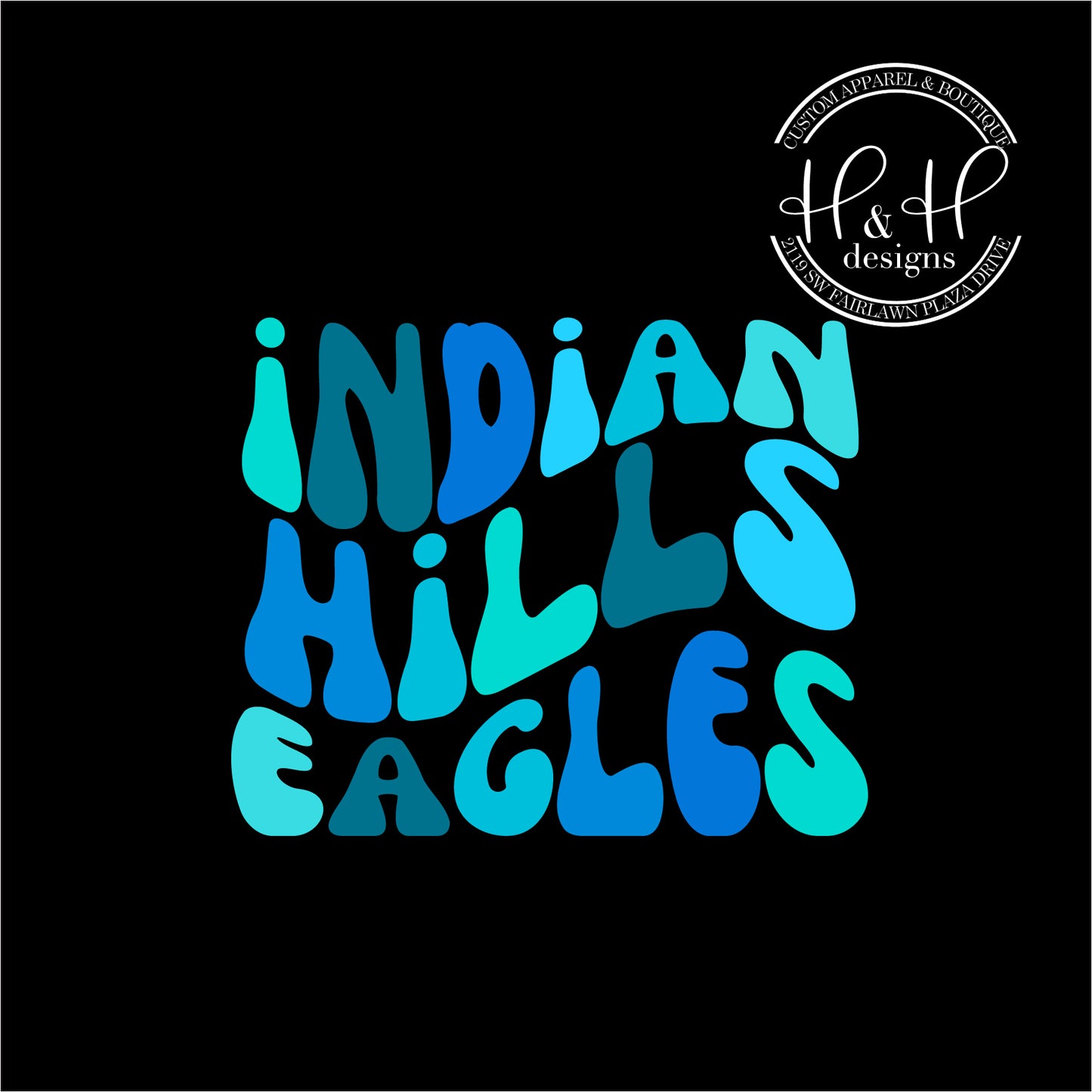 Indian Hills Eagles Retro Wavy - Indian Hills Fundraiser