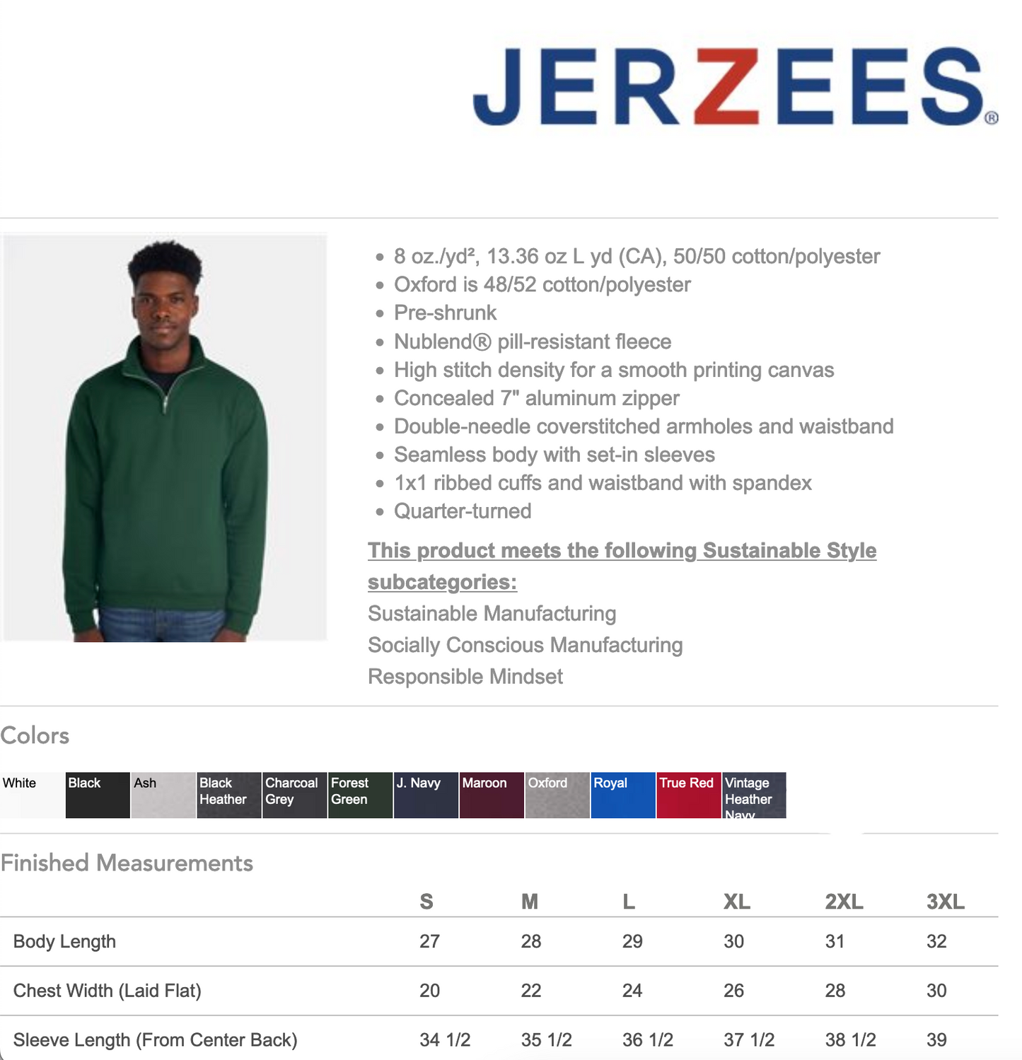 Alpha Delta Badge - Quarter Zip Sweatshirt