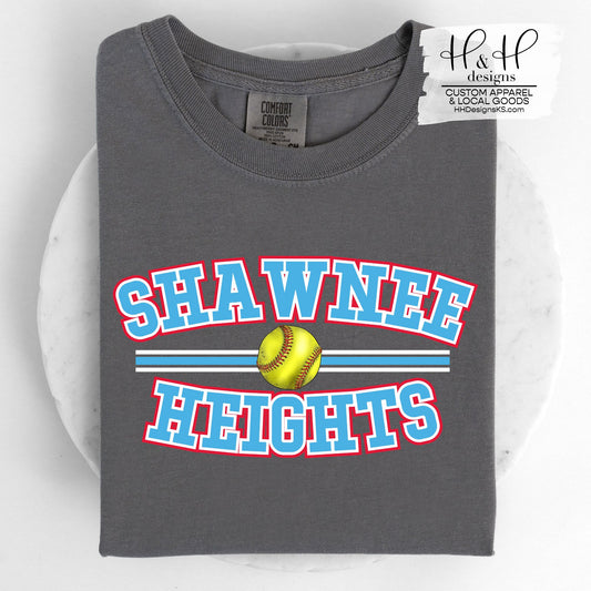 Shawnee Heights SOFTBALL Mock Patch Triple Line