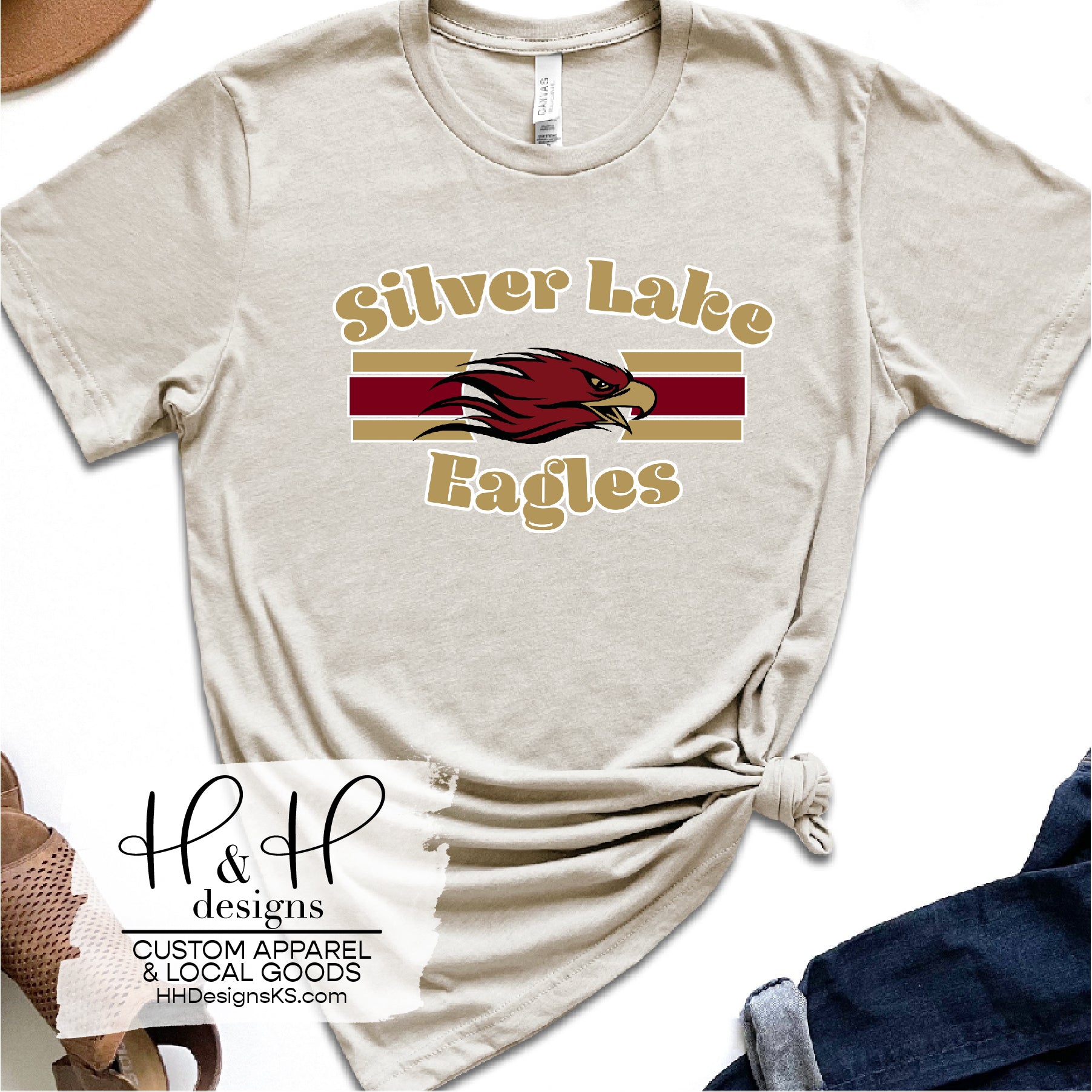 Silver Lake Eagles Classic Triple Line with Logo – H&H Designs LLC