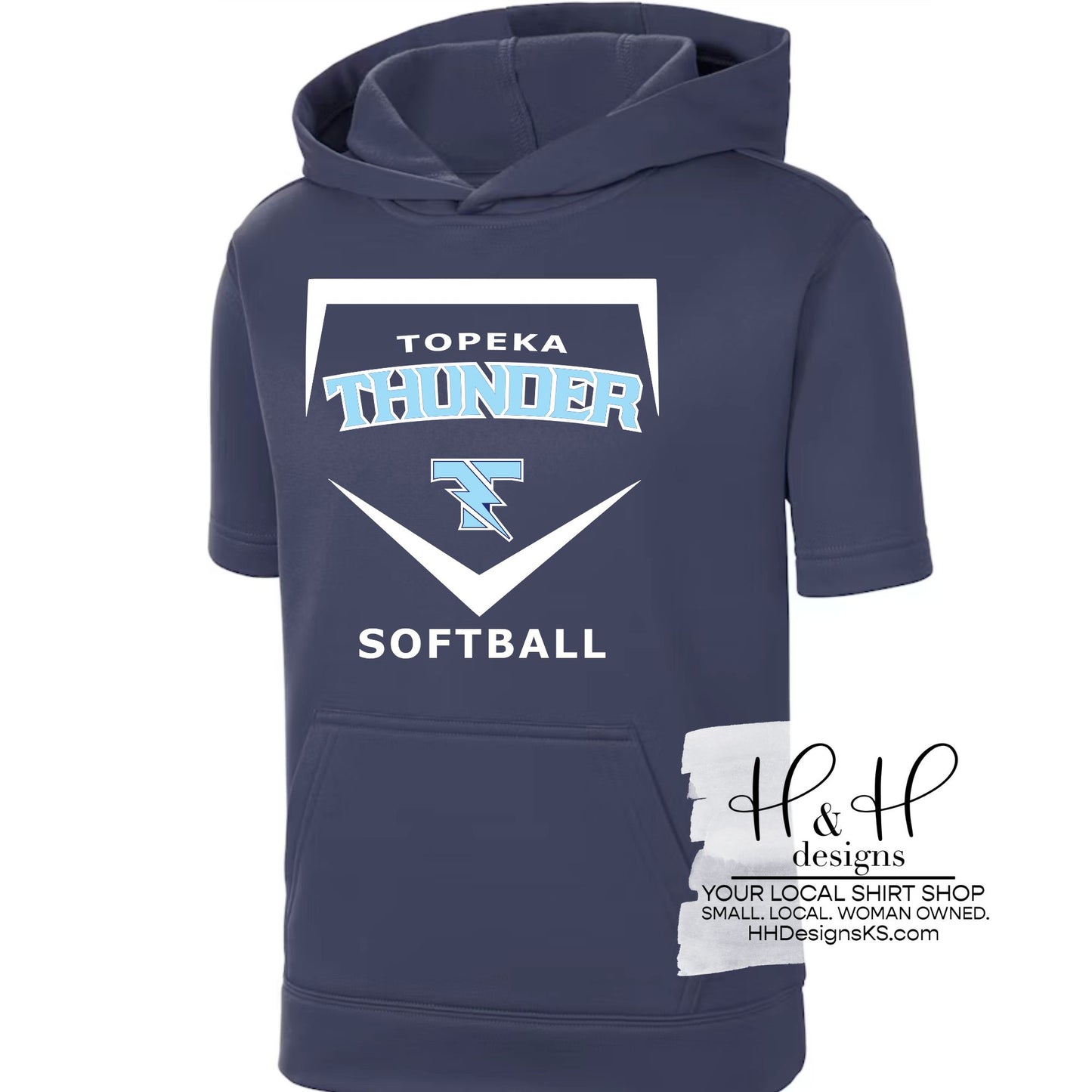 Topeka Thunder Short Sleeve Hoodie