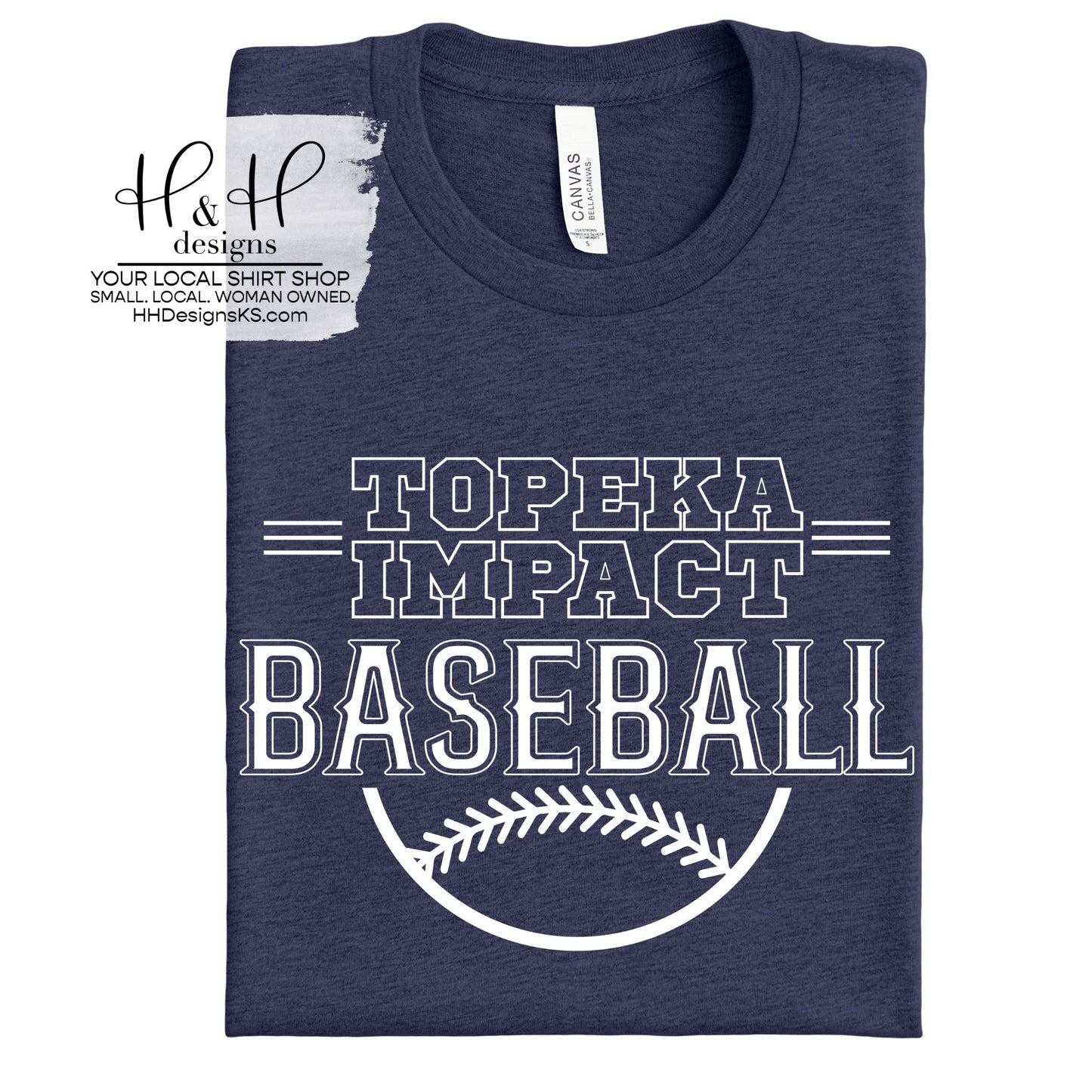 Topeka Impact Baseball Reserved Print - One Tee off Build Your Own Shirt Bar