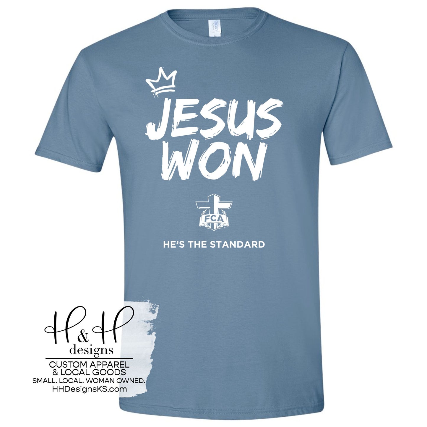FCA Indigo Tee ~ Jesus Won