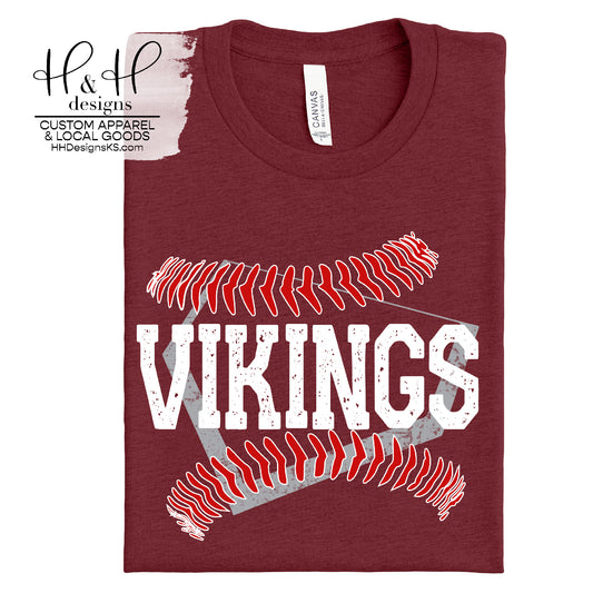 Vikings Distressed Home Plate Seams