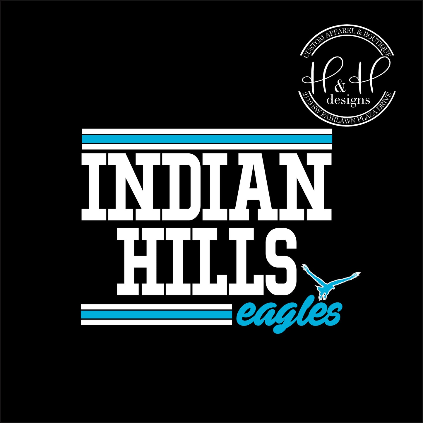 Indian Hills Eagles Triple Line Block - Indian Hills PTO Fundraiser