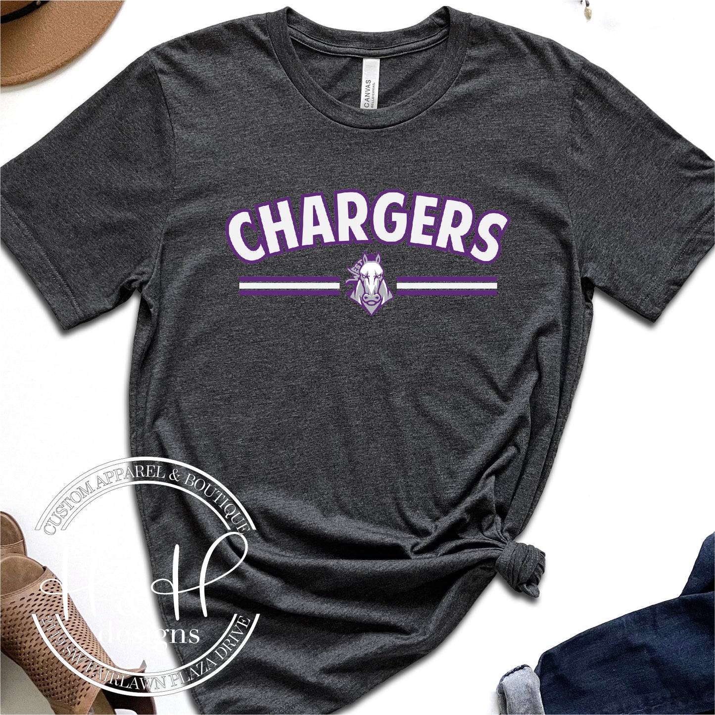 Chargers Mock Patch Triple Line
