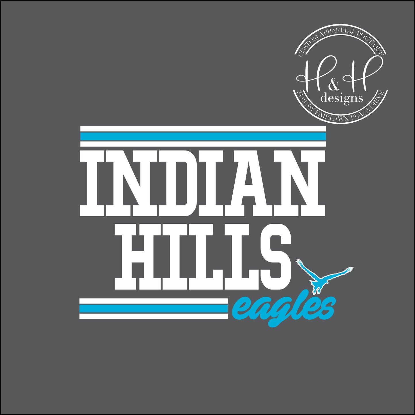Indian Hills Eagles Triple Line Block - Indian Hills PTO Fundraiser
