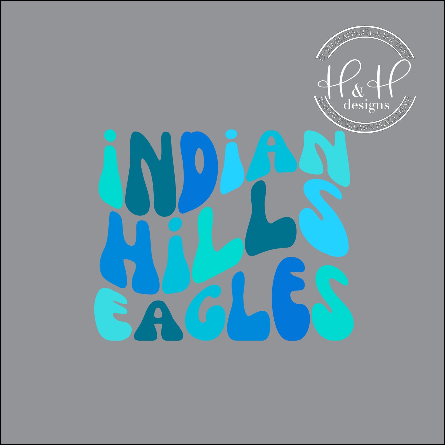 Indian Hills Eagles Retro Wavy - Indian Hills Fundraiser