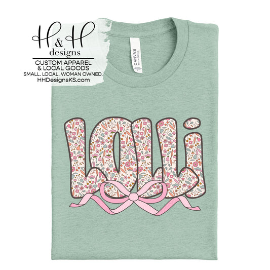 Lolli Floral Doodle Bow