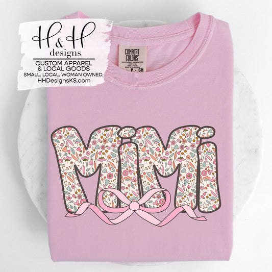 Mimi Floral Doodle Bow