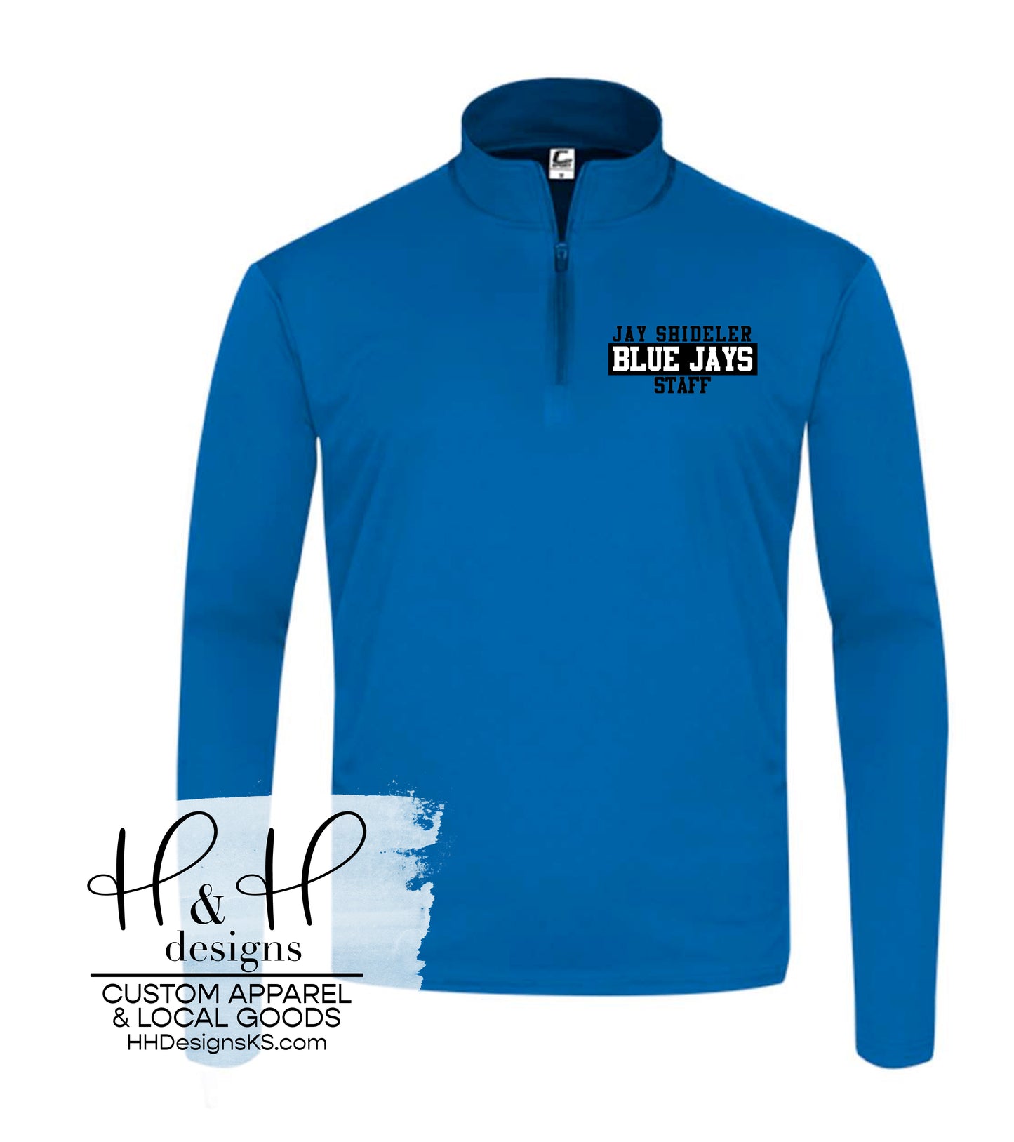 Jay Shideler Blue Jays Staff Athletic 1/4 Zip- Jay Shideler Staff