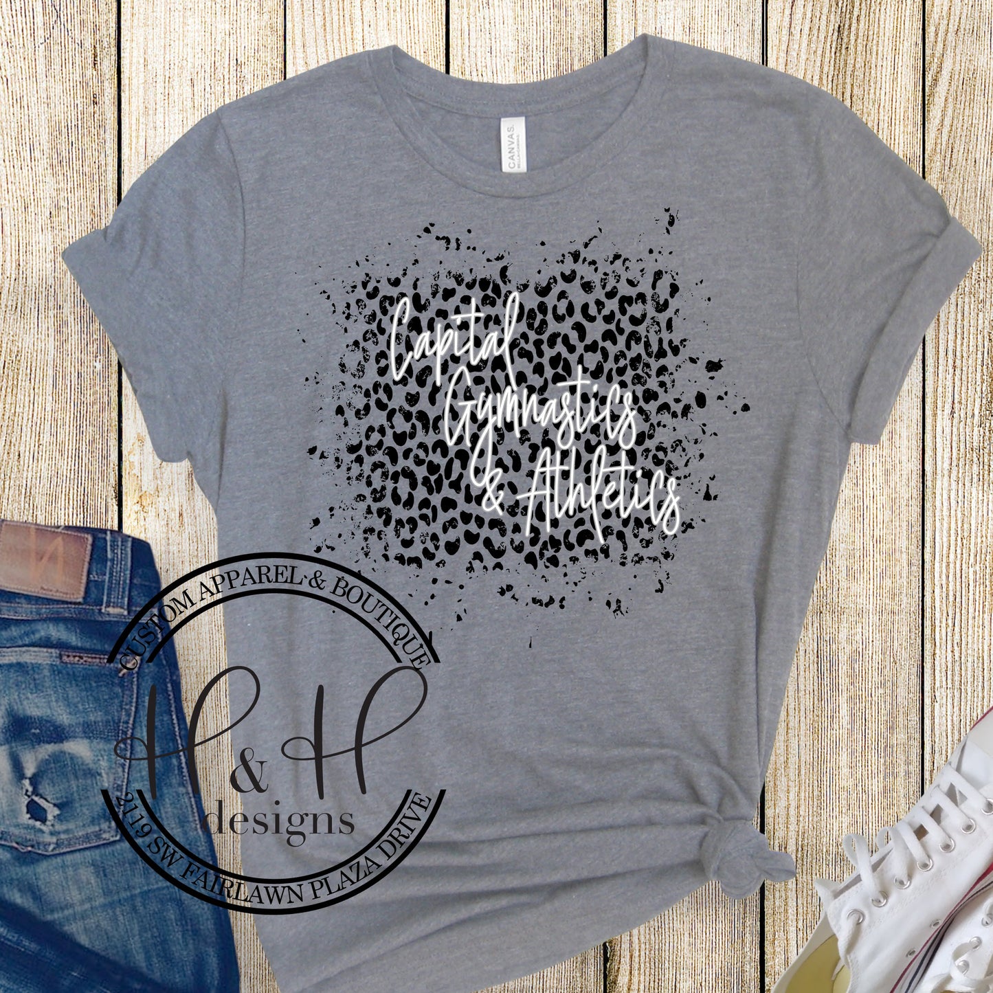 Capital Gymnastics & Athletics Leopard Splatter - CGA Booster Club - Closes 11/13