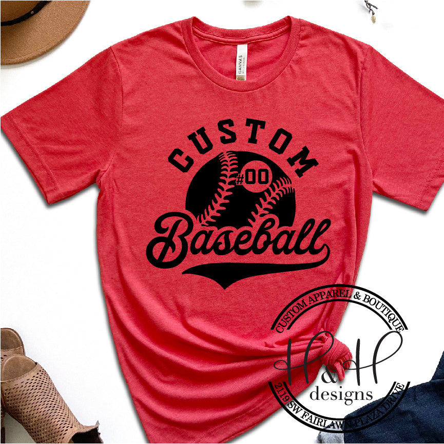 Custom with Baseball and Script