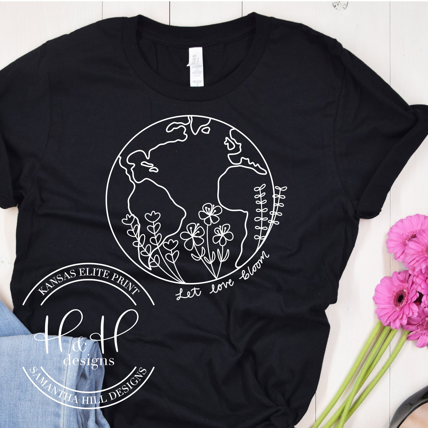 Let Love Bloom Mason Jar Flowers