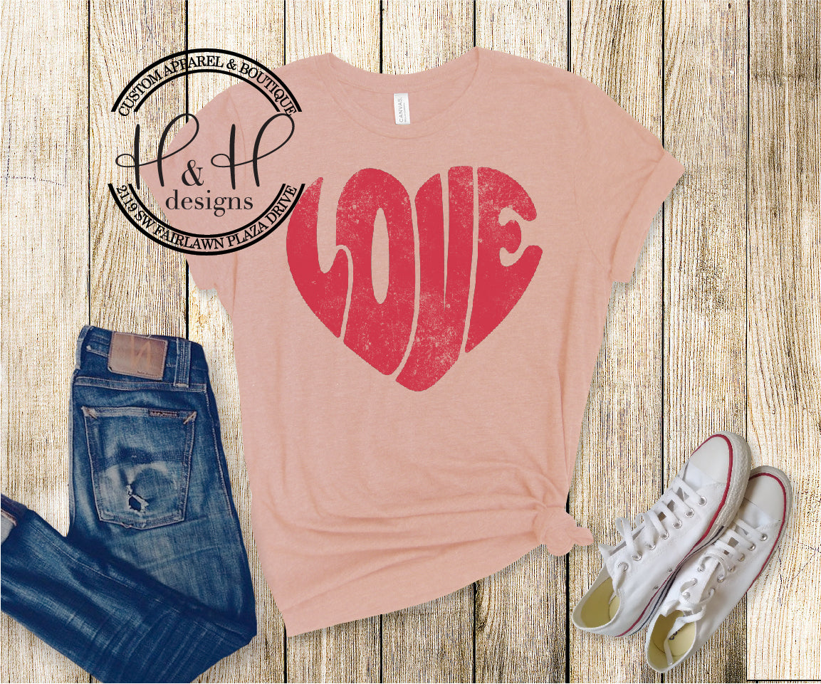 Distressed Love Heart - Valentine's Collection