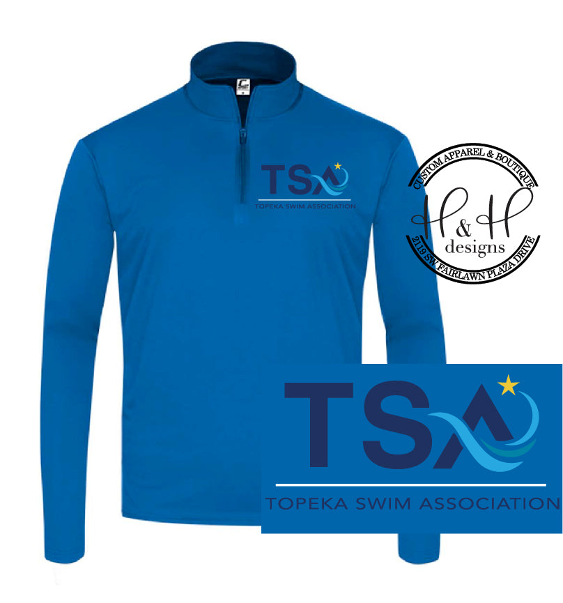 Dri-fit Quarter Zip - Topeka Swim Association - TSA