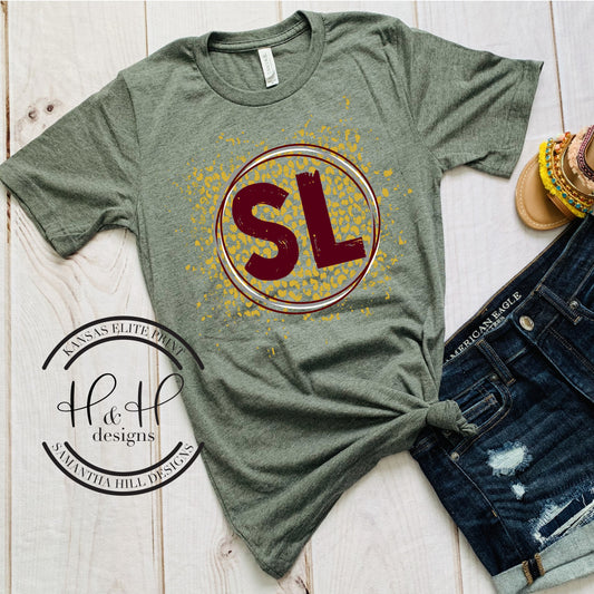 Silver Lake Eagles Round Leopard Splatter
