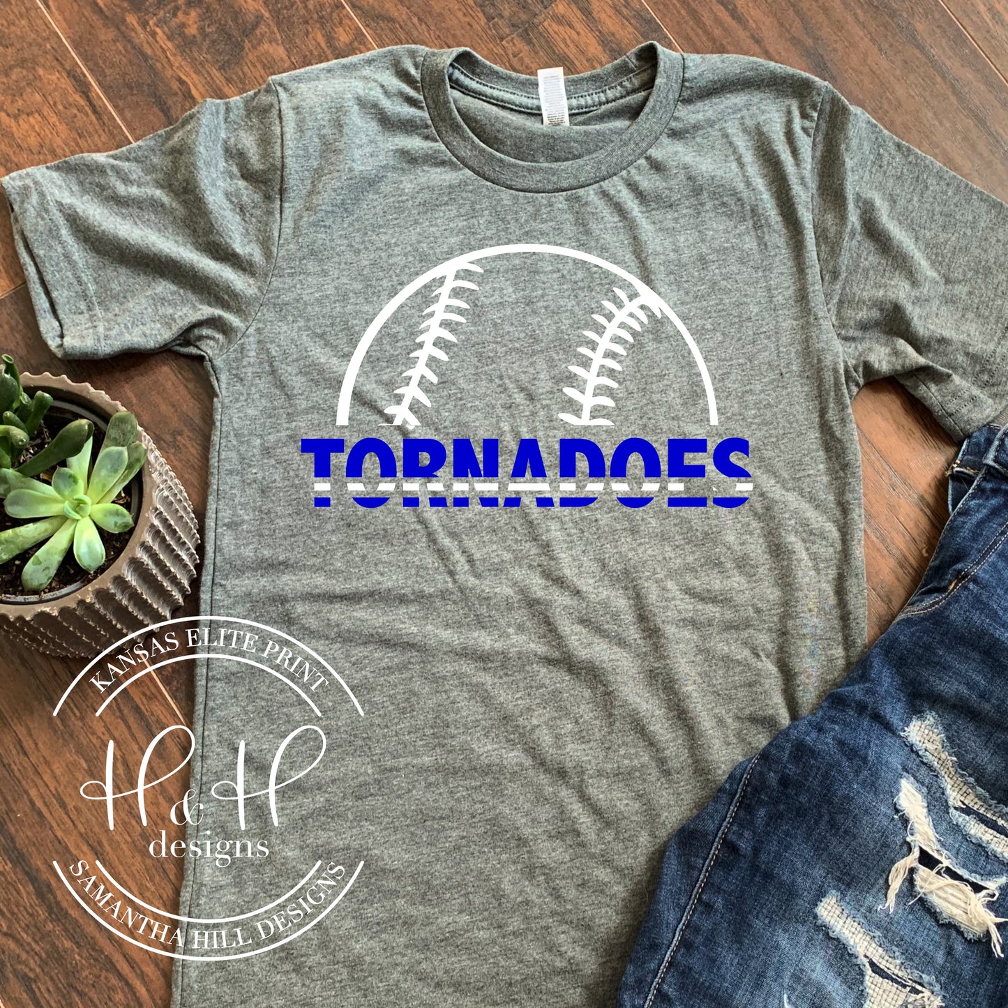 Tornadoes Half Baseball