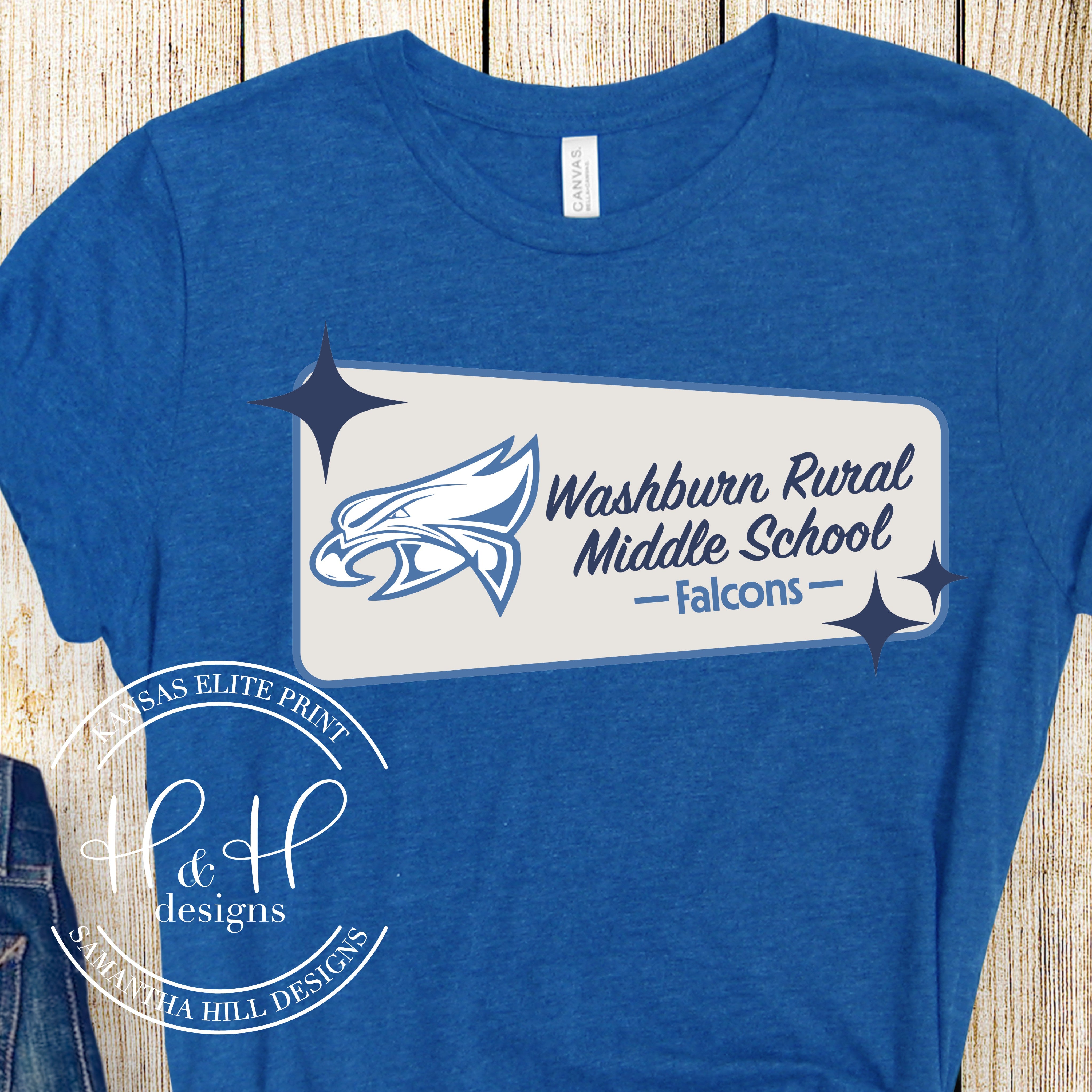 WRMS Retro Washburn Rural Middle School H&H Designs LLC