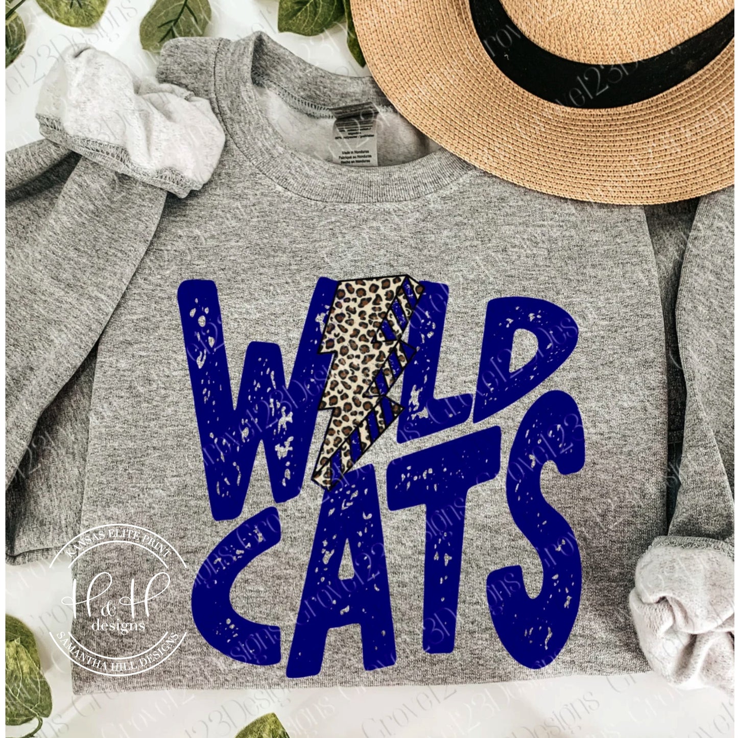 Wildcats Leopard Lightning Bolt