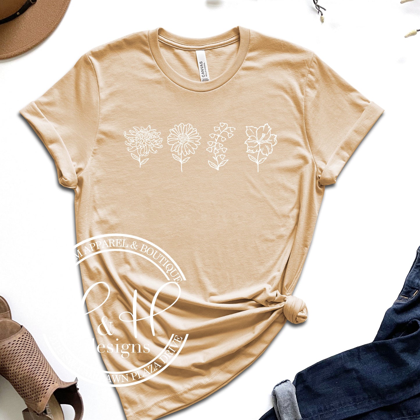 CUSTOM Birth Flowers Shirt