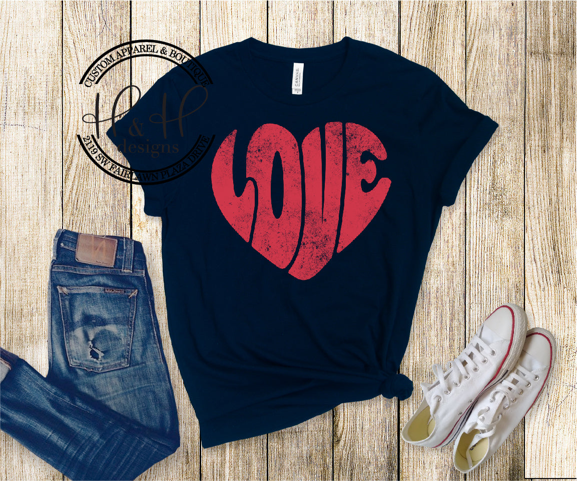 Distressed Love Heart - Valentine's Collection