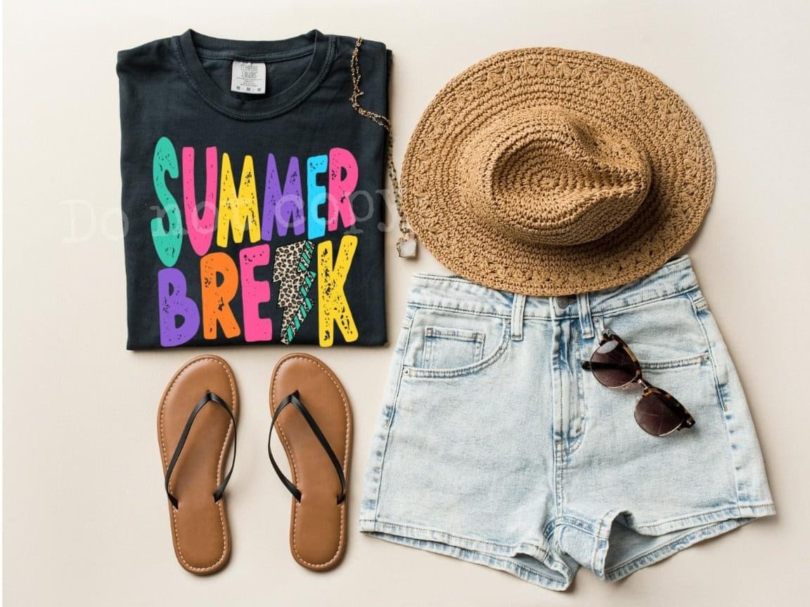 Summer Break - Rainbow lightning bolt