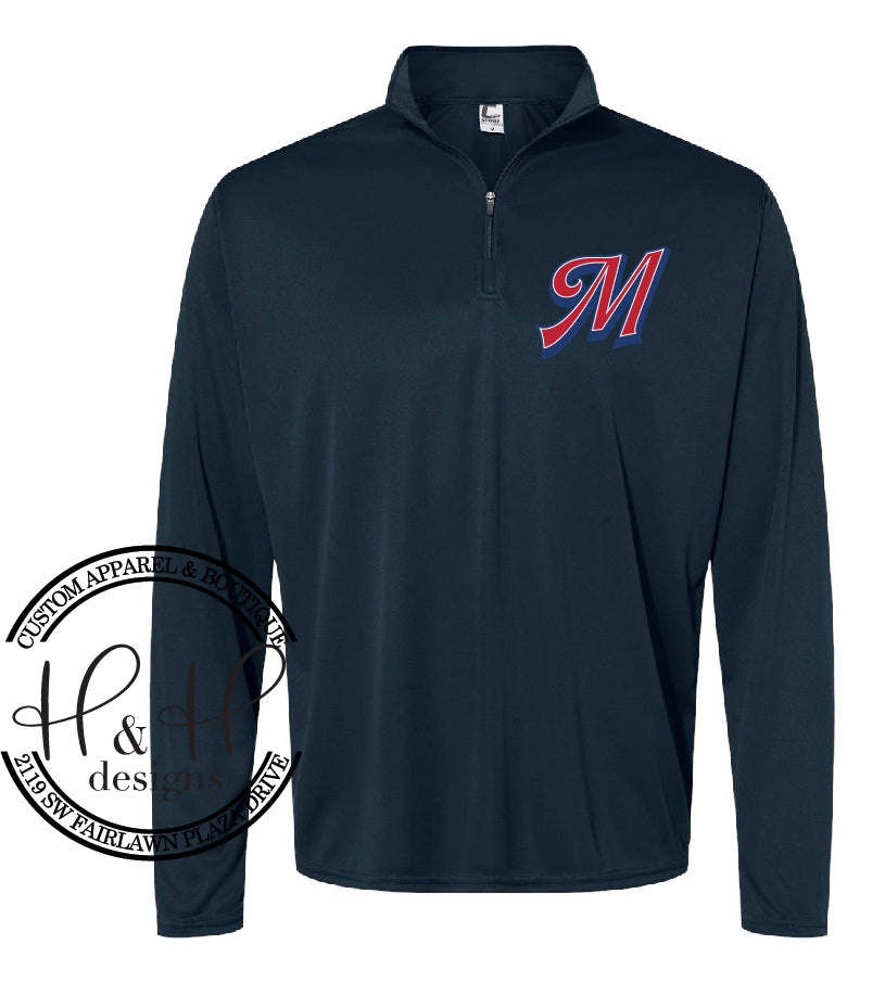 Mavs M Quarter Zip - Mavericks Baseball