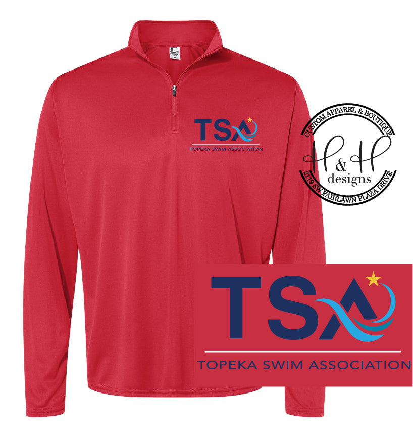 Dri-fit Quarter Zip - Topeka Swim Association - TSA