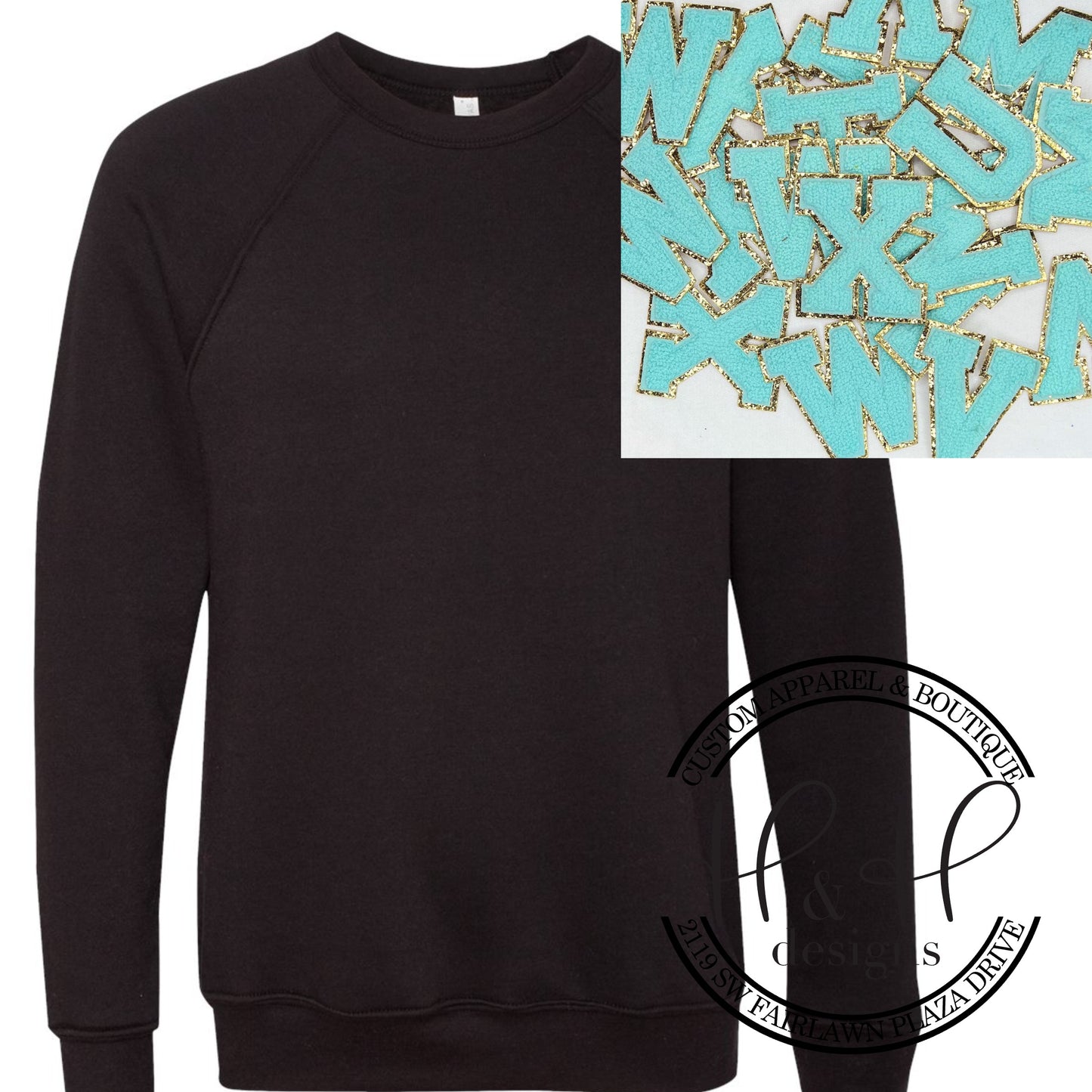 TBIRDS Patch Sweatshirt - Teal Patches
