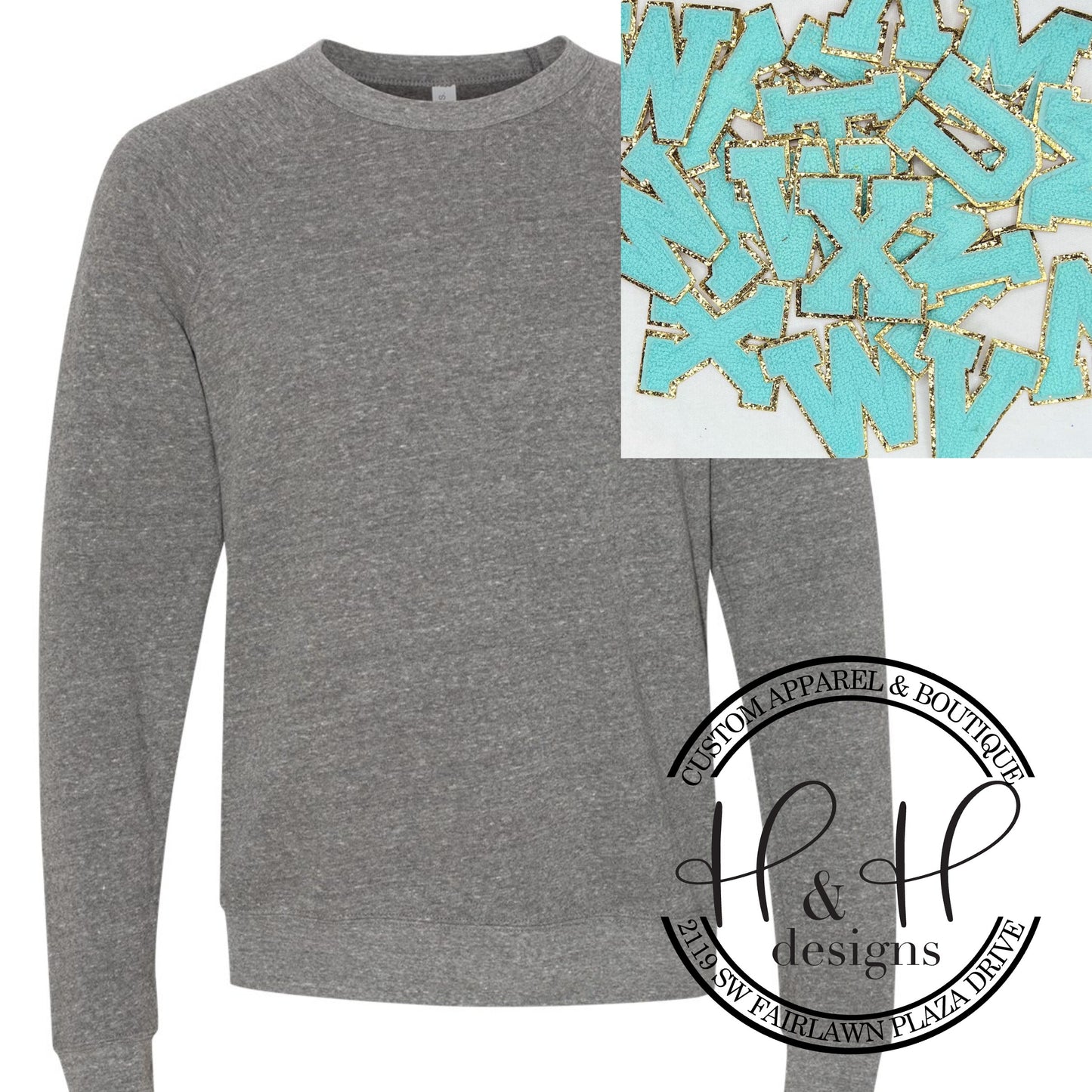 TBIRDS Patch Sweatshirt - Teal Patches