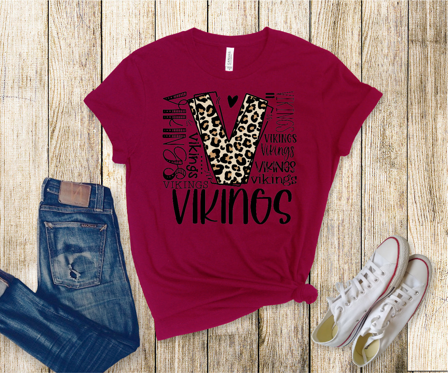Vikings Leopard Typography