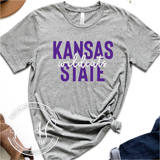 Kansas State Wildcats MM Block Script ~ HHKSU118 ~ Licensed Apparel