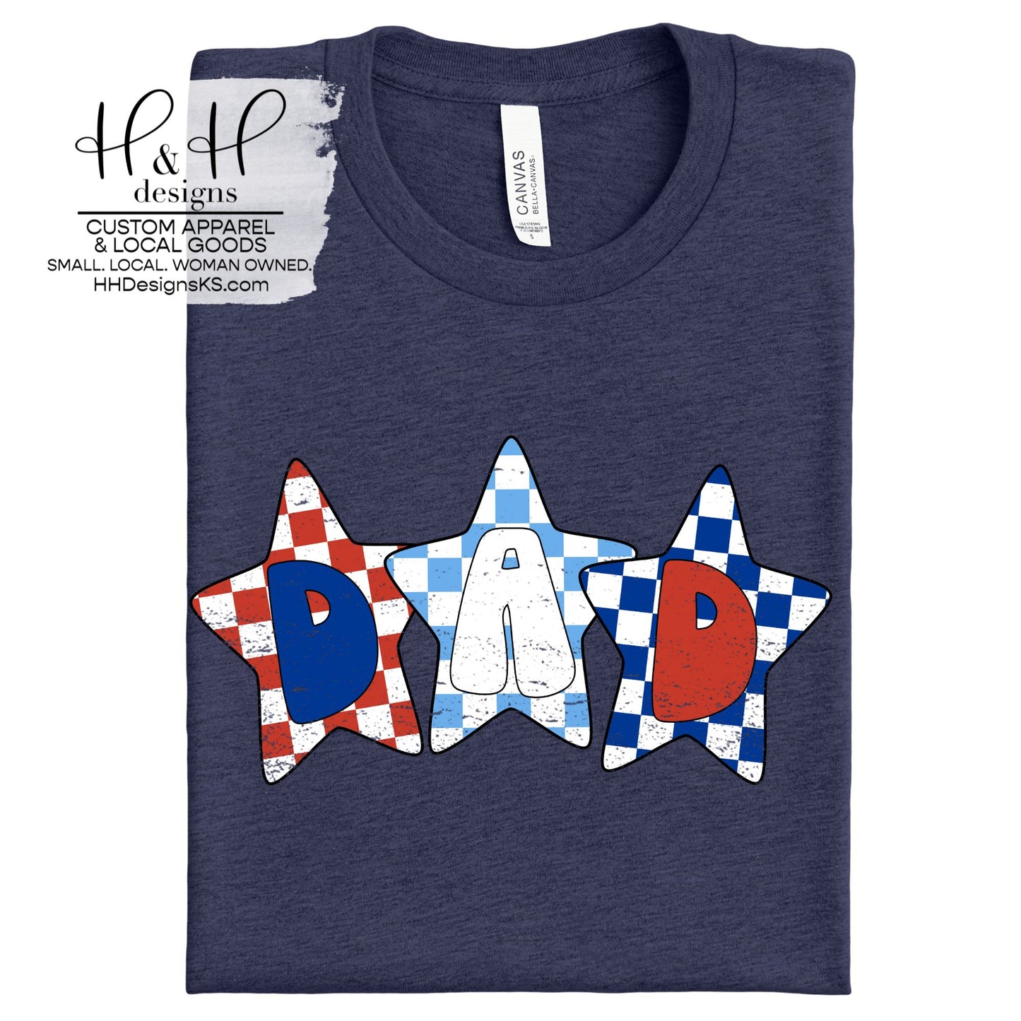 Dad Checkered Stars