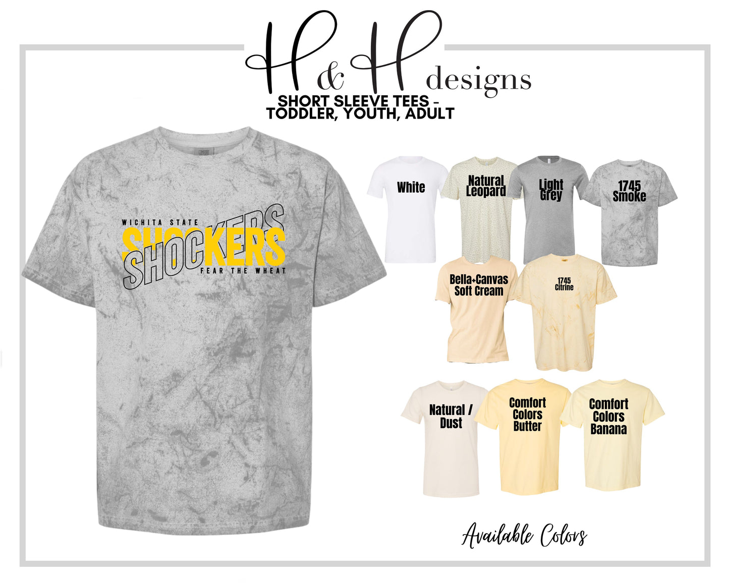 Wichita State Shockers Double Vision  ~ Licensed Apparel ~ HHWSU105