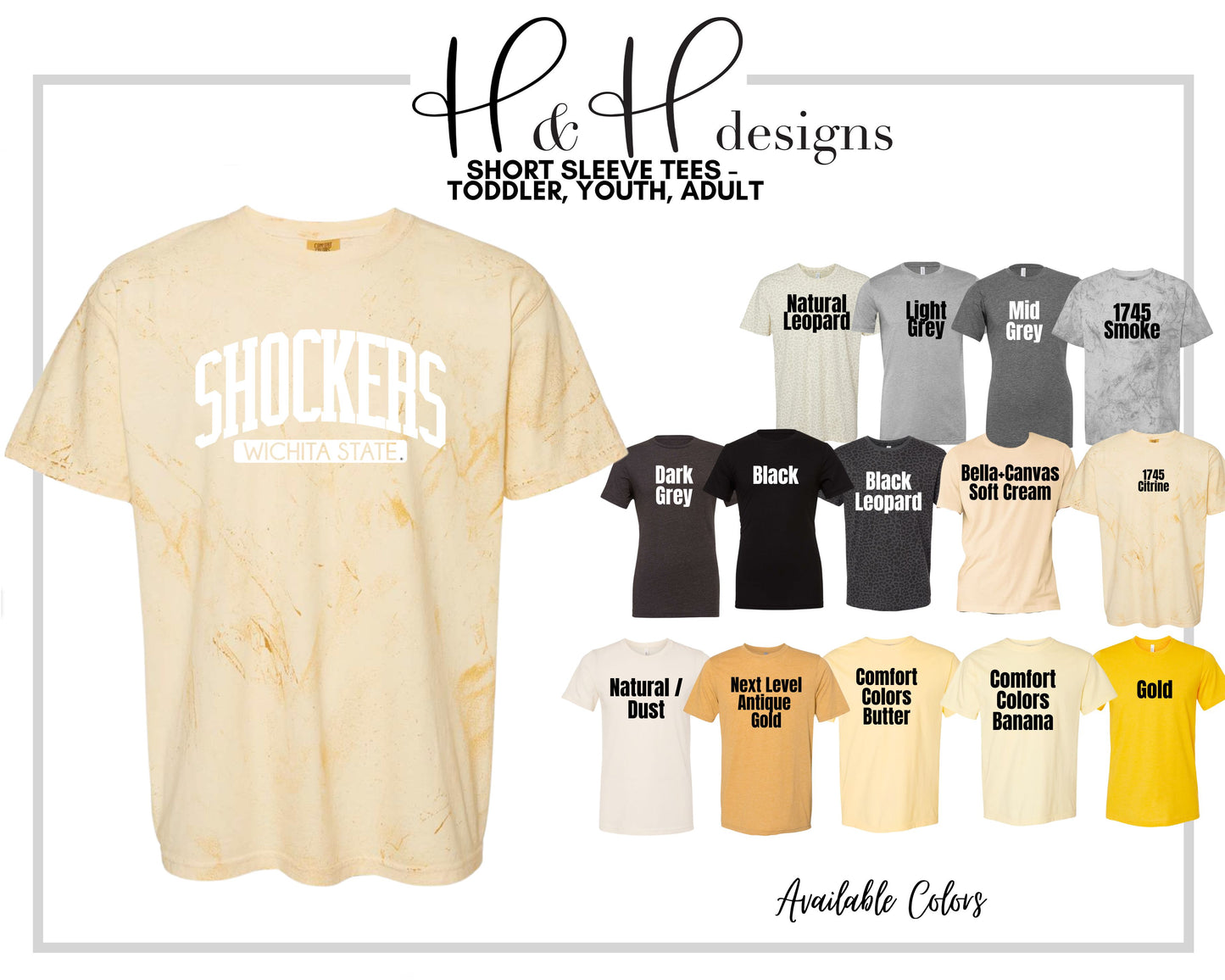 Shockers Classic Block Arch ~ Licensed Apparel ~ HHWSU109